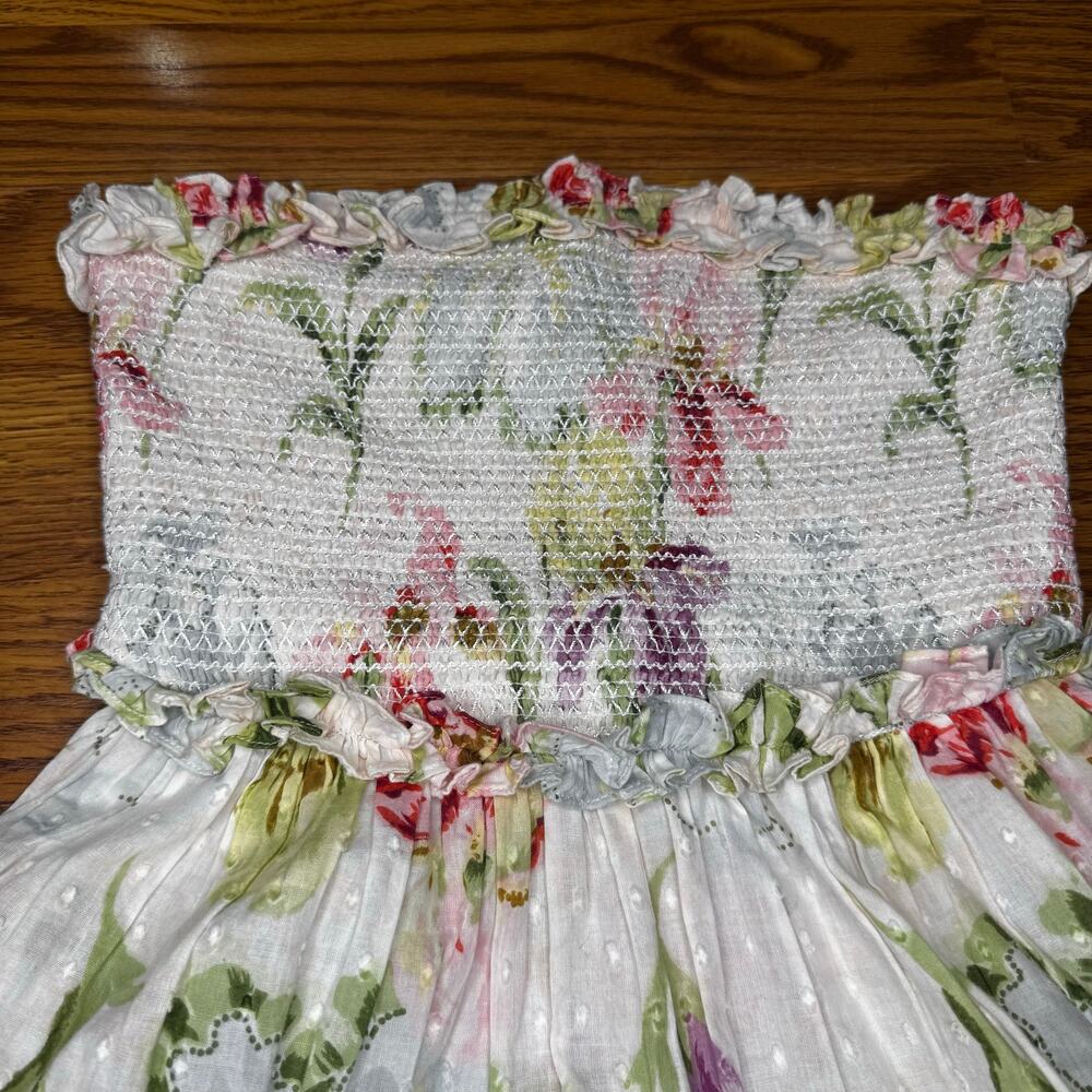 Needle & Thread Rose Bluebell Pink Floral Tulle Bandeau Ballerina dress US 4 - Picture 8 of 11